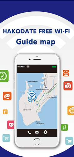 HAKODATE FREE Wi-Fi Guide map